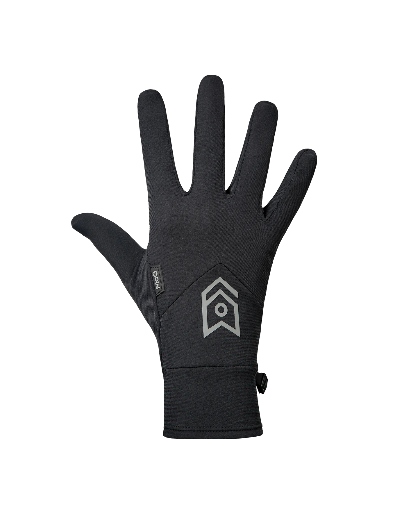 Baksidan av en vattenavvisande och touchscreen-kompatibel handske.