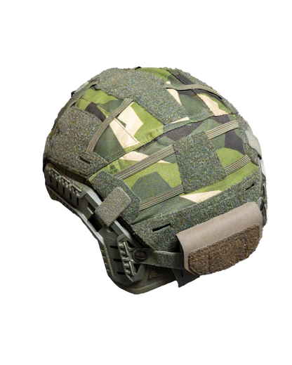 AXIS motviktsficka i Ranger Green, monterad på baksidan av Stridshjälm 24 för att balansera NVG.