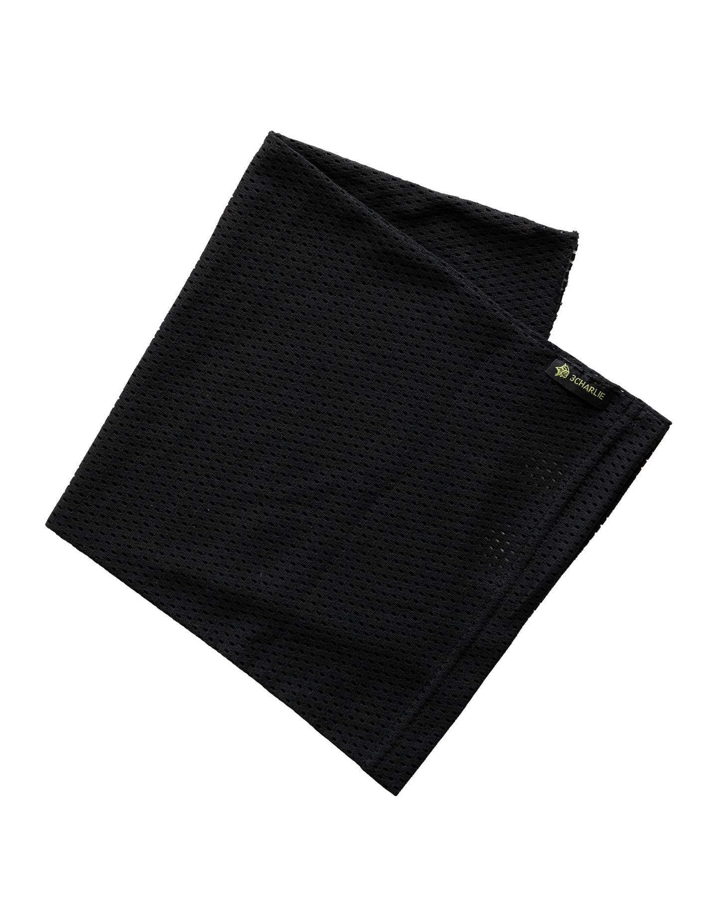 Ventilerande meshbuff i svart för fältbruk och maskering.