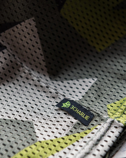 Märbild av entilerande meshbuff i svenskt M90.